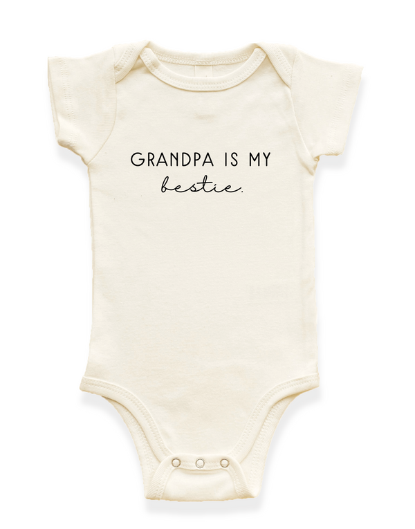 Grandpa is my Bestie Organic Baby Bodysuit