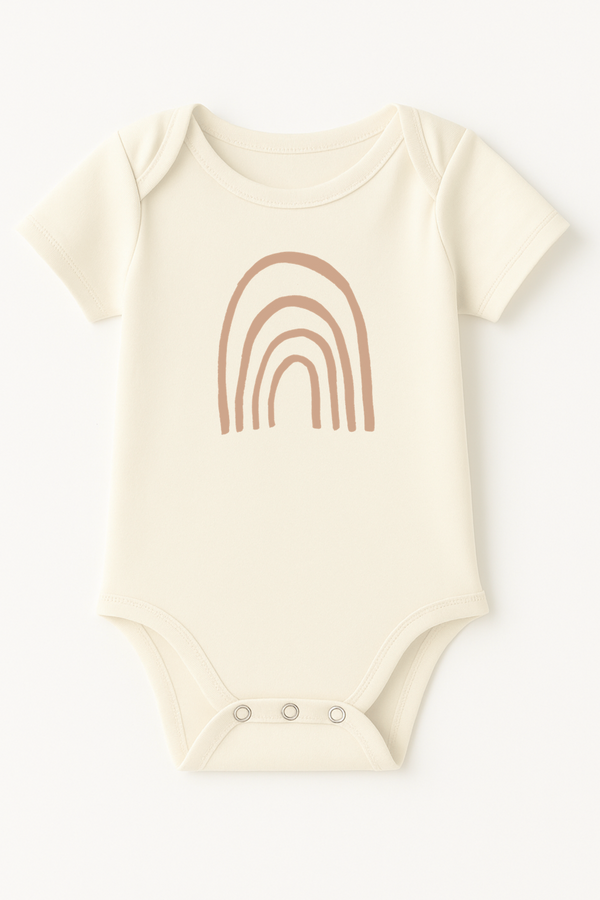 Rainbow Clay Organic Cotton Short Sleeve Baby Bodysuit