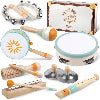 Toddlers Musical Instruments-Baby Montessori Wooden Musical Toys for Toddlers 1-3 Year Old,Kids Percussion Instruments Toy for Preschool Kids,Christmas Birthday Gift for Baby Boys Girls