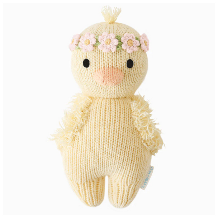 Flower Duckling - Handmade Organic Cotton Plush Toy