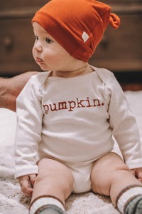 Pumpkin Organic Bodysuit Long Sleeve