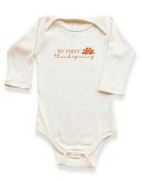My First Thanksgiving Organic Bodysuit Long Sleeve