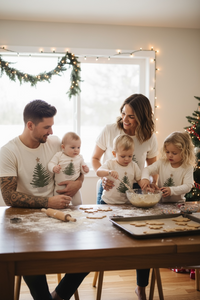 Organic Cotton Long Sleeve Holiday Tree Baby Bodysuit