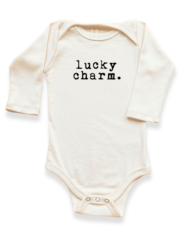 Lucky Charm Organic Baby Bodysuit Long Sleeve