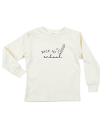 Back To School Organic Kids T-Shirt Long Sleeve