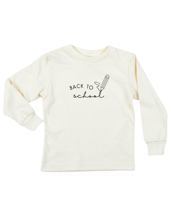 Back To School Organic Kids T-Shirt Long Sleeve