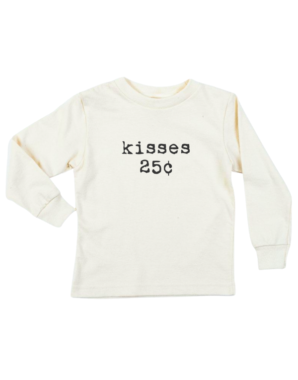 Kisses 25c Organic Kids T-Shirt Long Sleeve