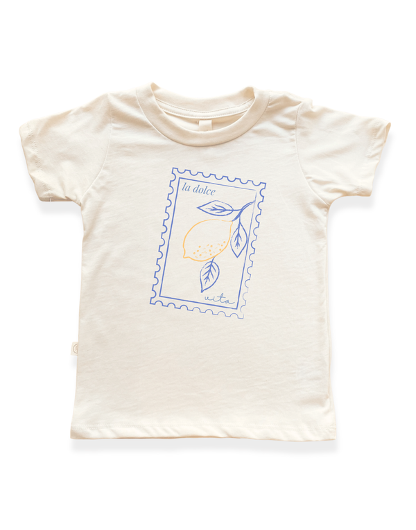 La Dolce Vita Stamp Organic Kids T-shirt