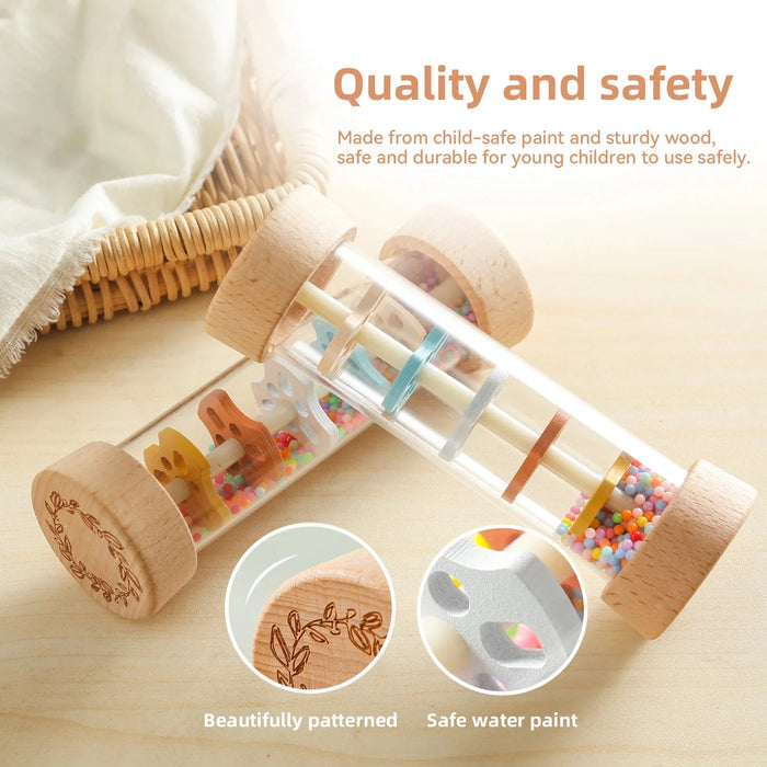Montessori Wooden Baby Rain Stick