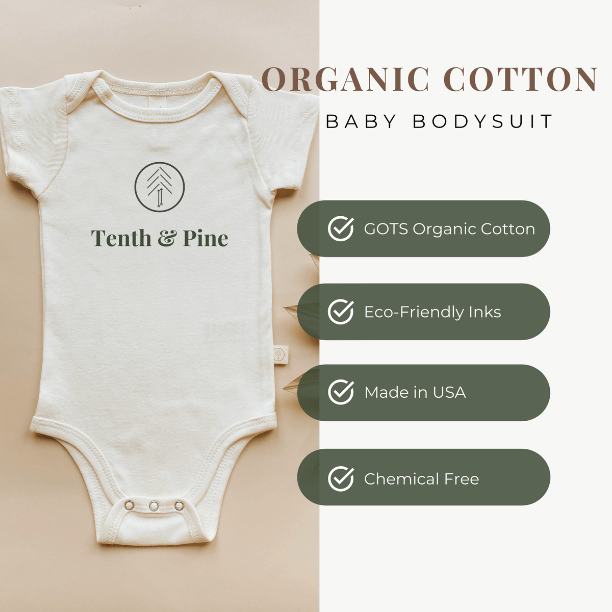 La Dolce Vita Stamp Organic Cotton Baby Bodysuit