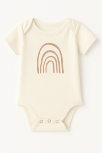 Rainbow Clay Organic Cotton Short Sleeve Baby Bodysuit
