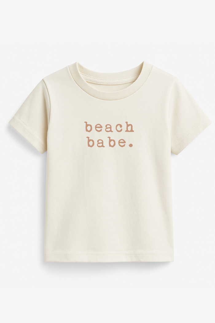 Beach Babe Clay Organic Cotton Short Sleeve Toddler T-Shirt