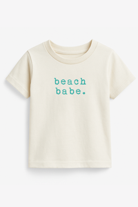 Beach Babe Seafoam Organic Cotton Short Sleeve Toddler T-Shirt