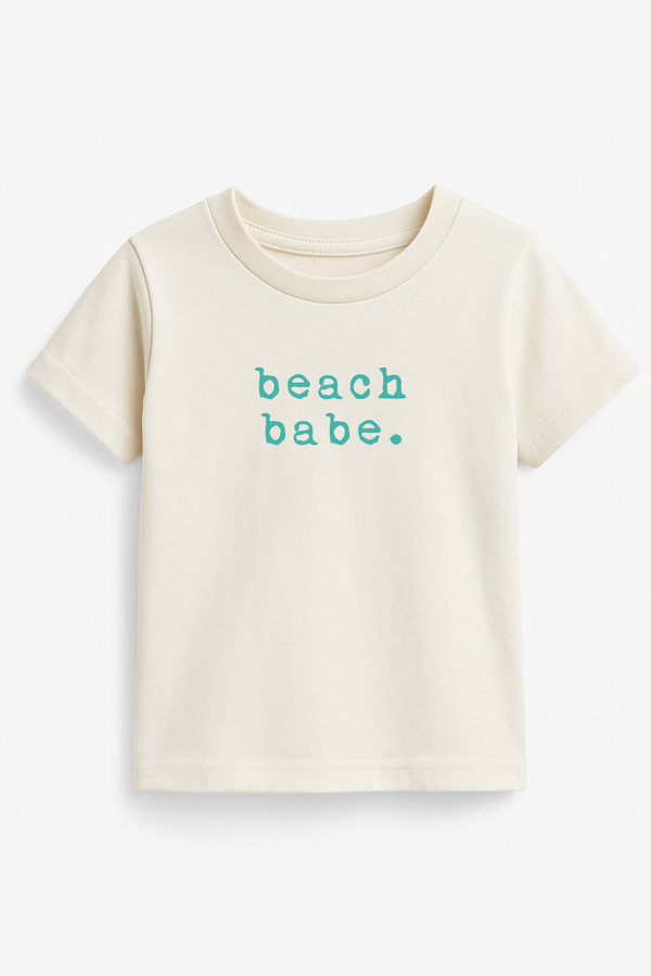 Beach Babe Seafoam Organic Cotton Short Sleeve Toddler T-Shirt